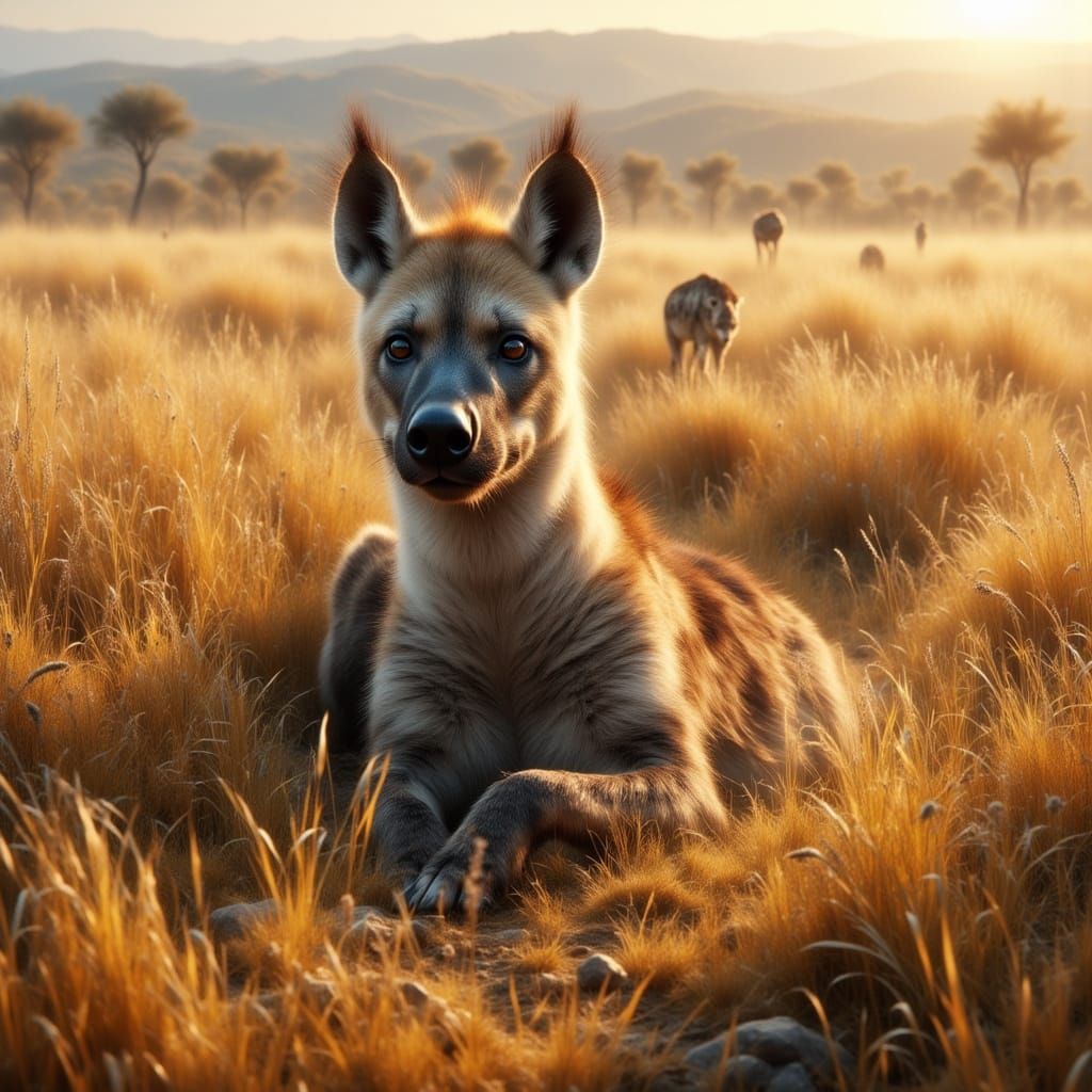 Hyena Roaming the African Savannah