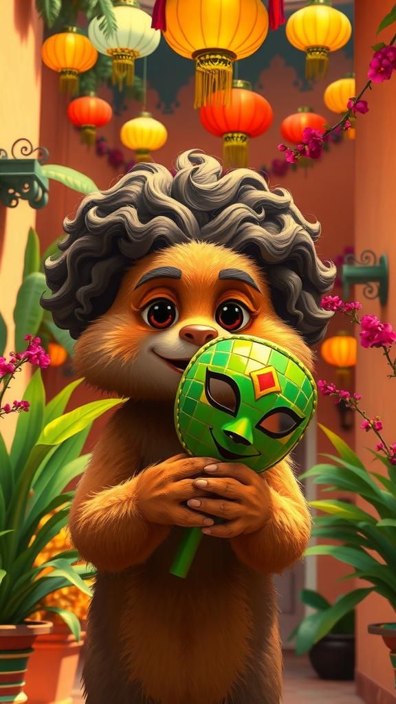 Teli Tubi at Party in Manga Scan Style