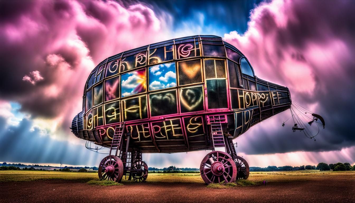 Pink Floyd's High Hopes Lyrics in Steampunk Clouds
