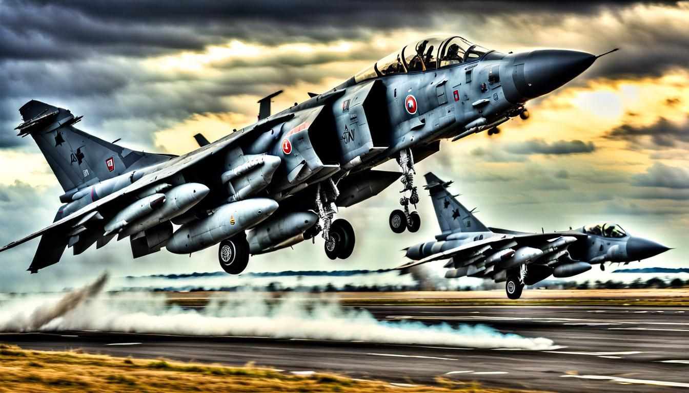 Harrier Jet Dogfight with UAP Observation, Hyperrealistic