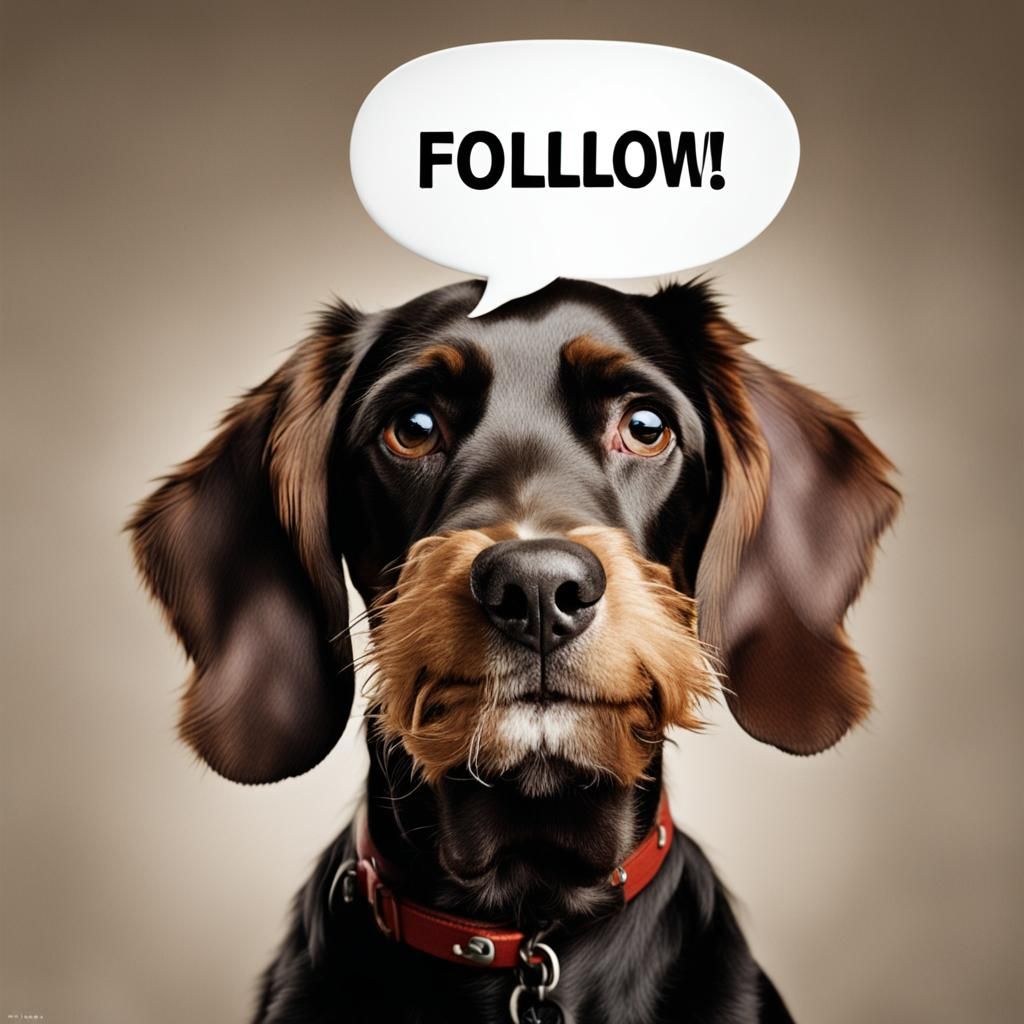 Cute Dog Asks to Follow in Professional Portrait