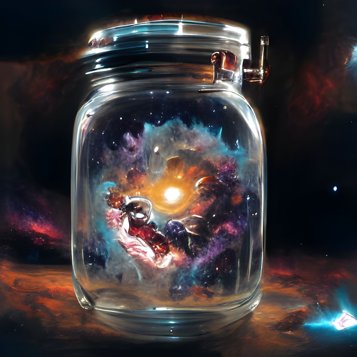 Supernova in a Jar: Detailed Space Art