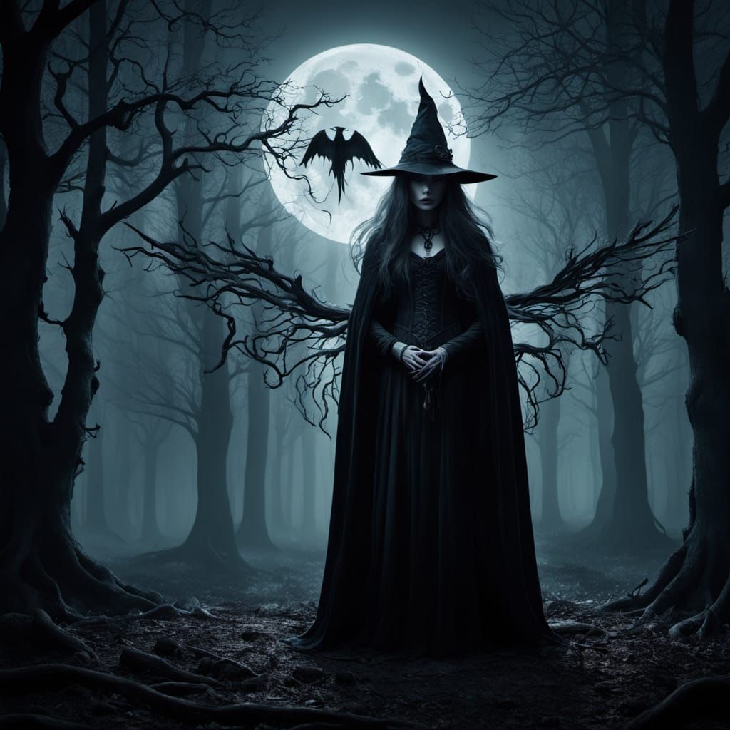 Ethereal Witch in Gothic Fantasy Art
