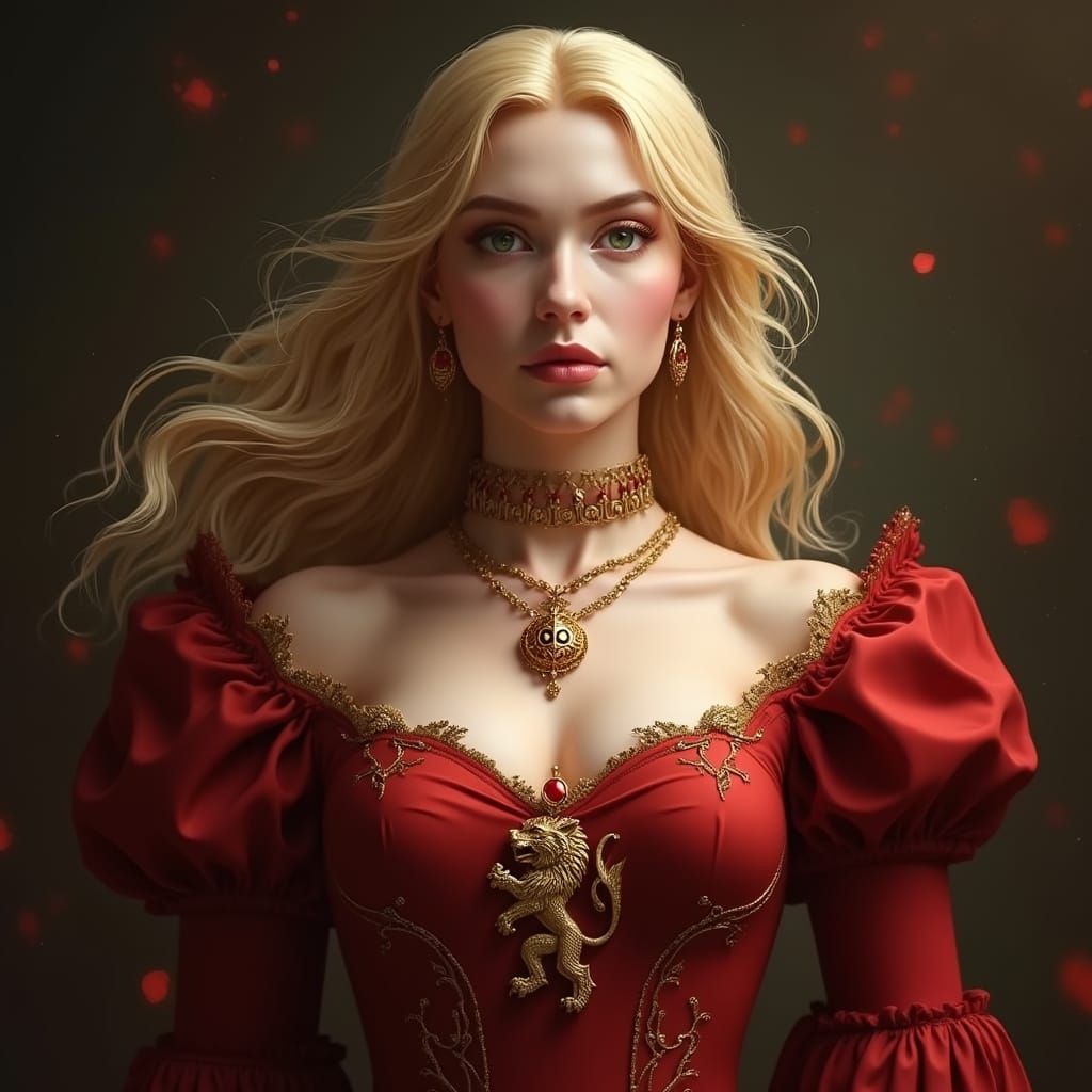 Cersei Lannister Portrait in Digital Art Style