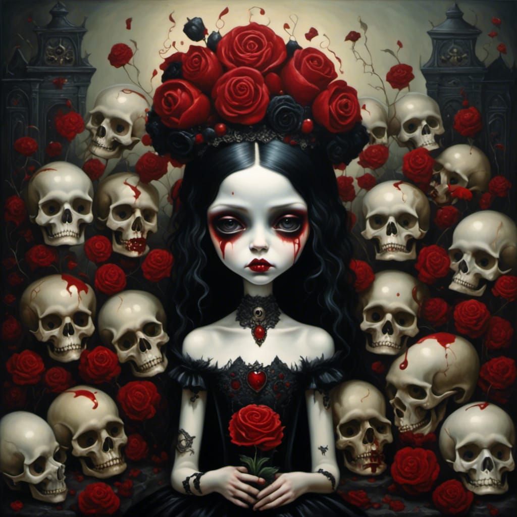 Rotting Skulls: A Gothic Vampire Composition