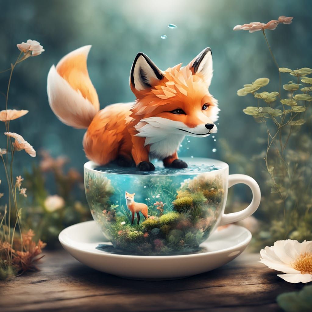 Whimsical World in a Cup