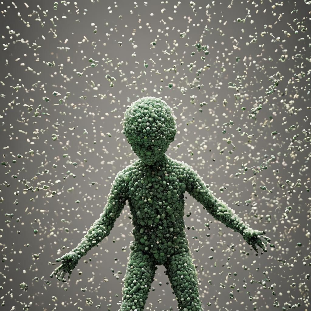 Figure Composed of Disparate Particles