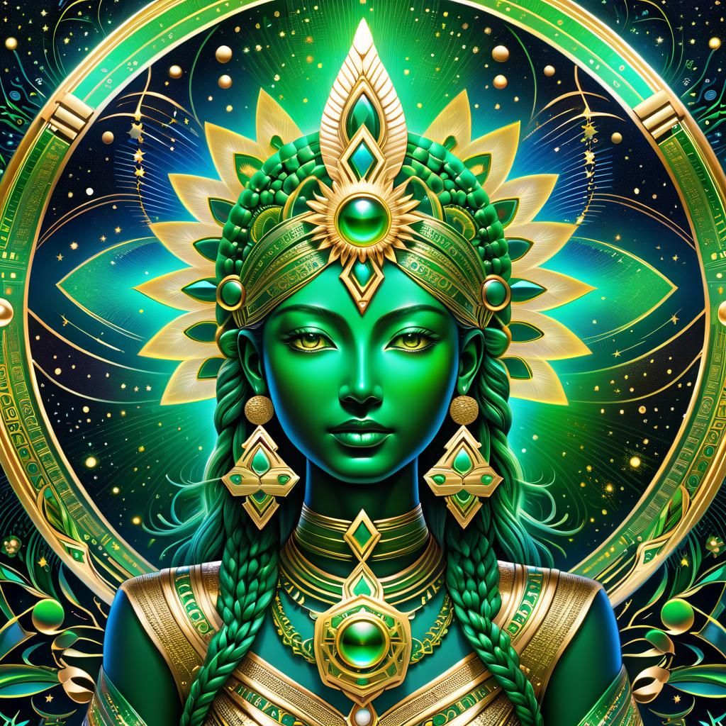 Tyet Amulet: Divine Feminine Holographic Illustration