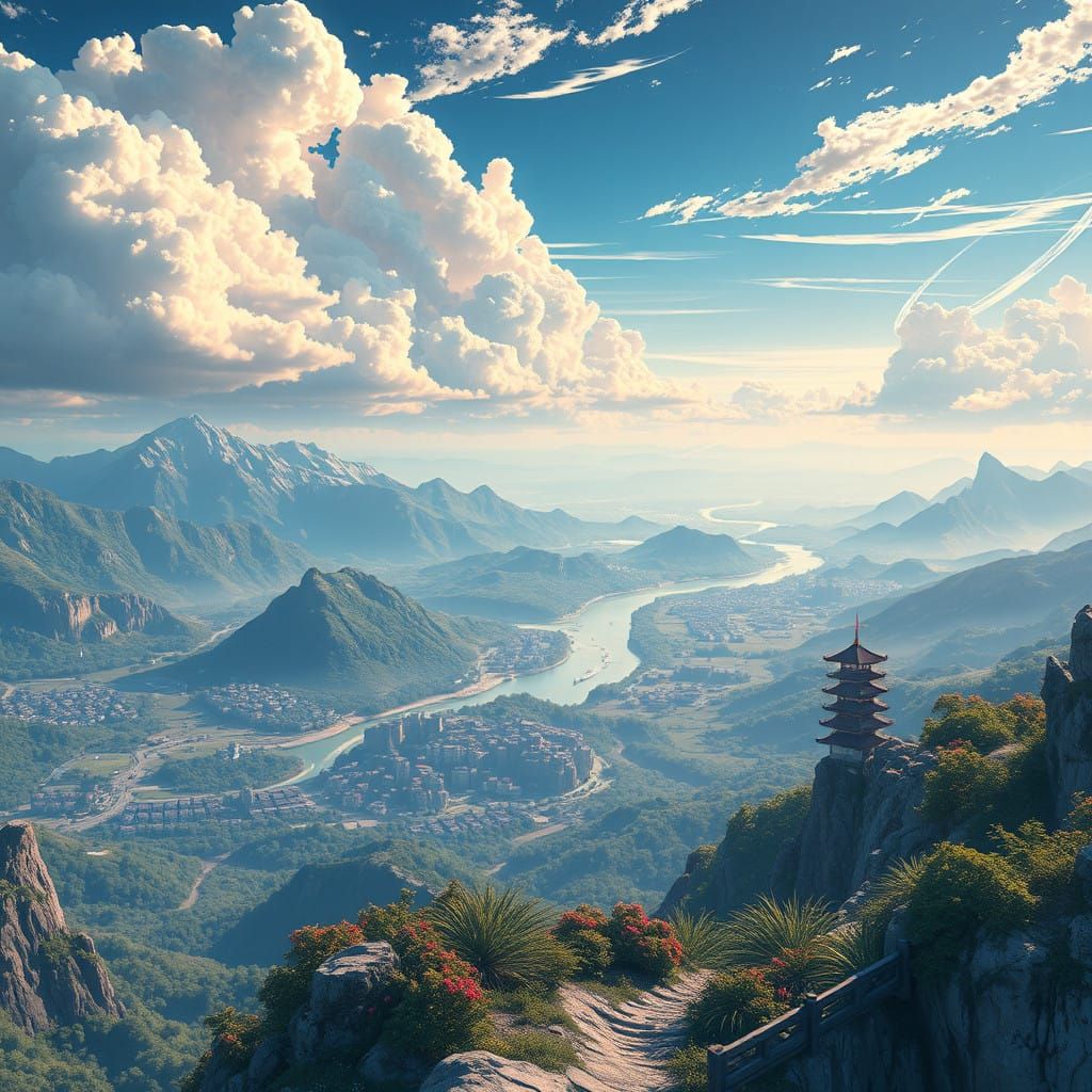 Breathtaking Anime-Inspired View in 3D