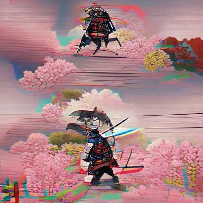 Anime Samurai in Bamboo Forest