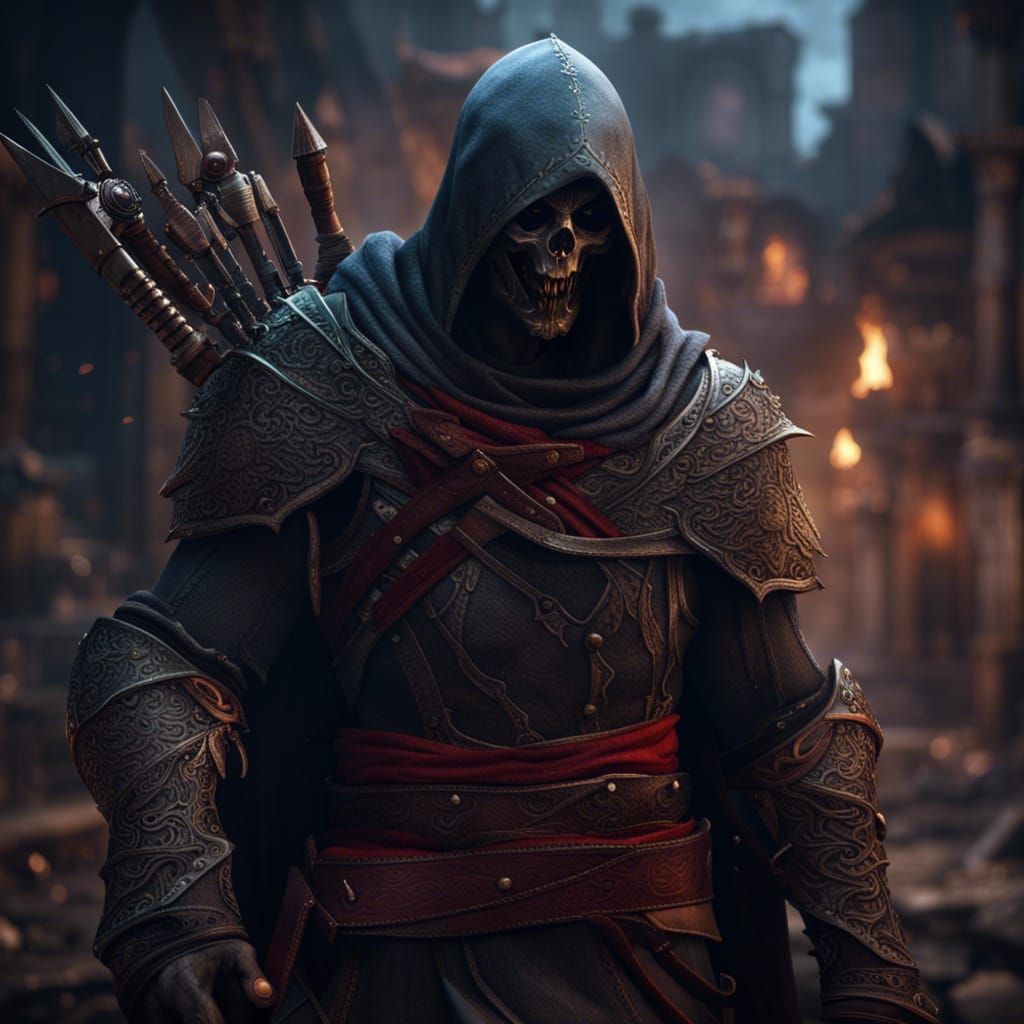 Detailed Assassin Matte Painting in Unreal Engine 5