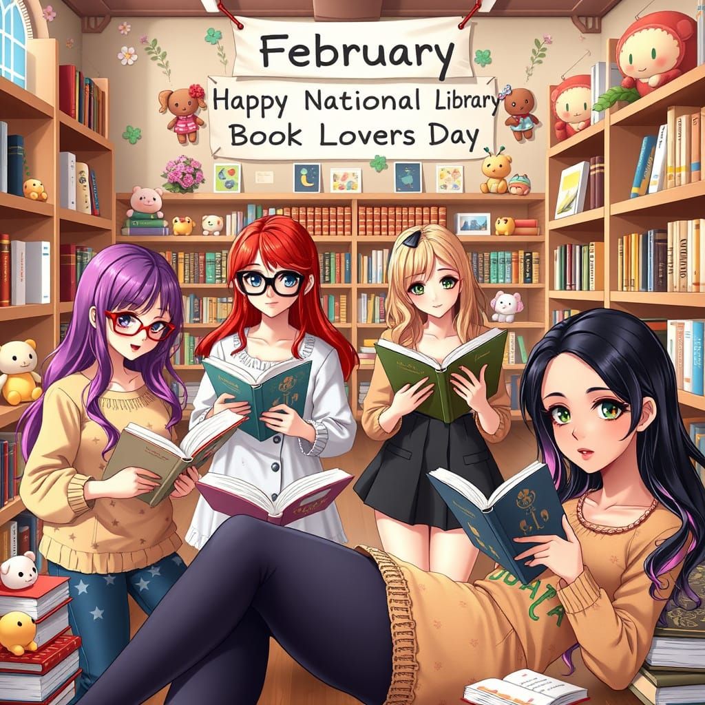 Library Book Lovers Day: Four Women Reading