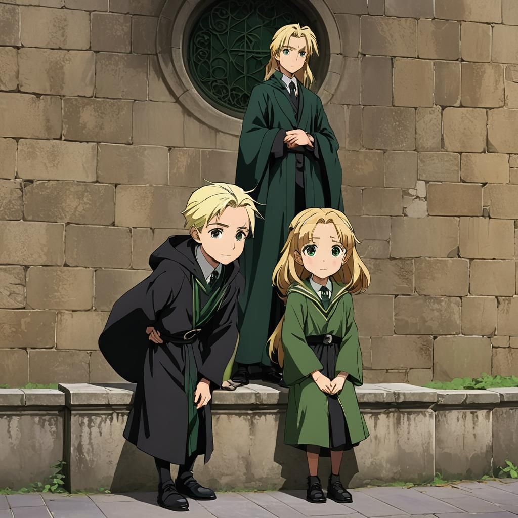 Anime Harry Potter Characters in Cel-Shaded Style