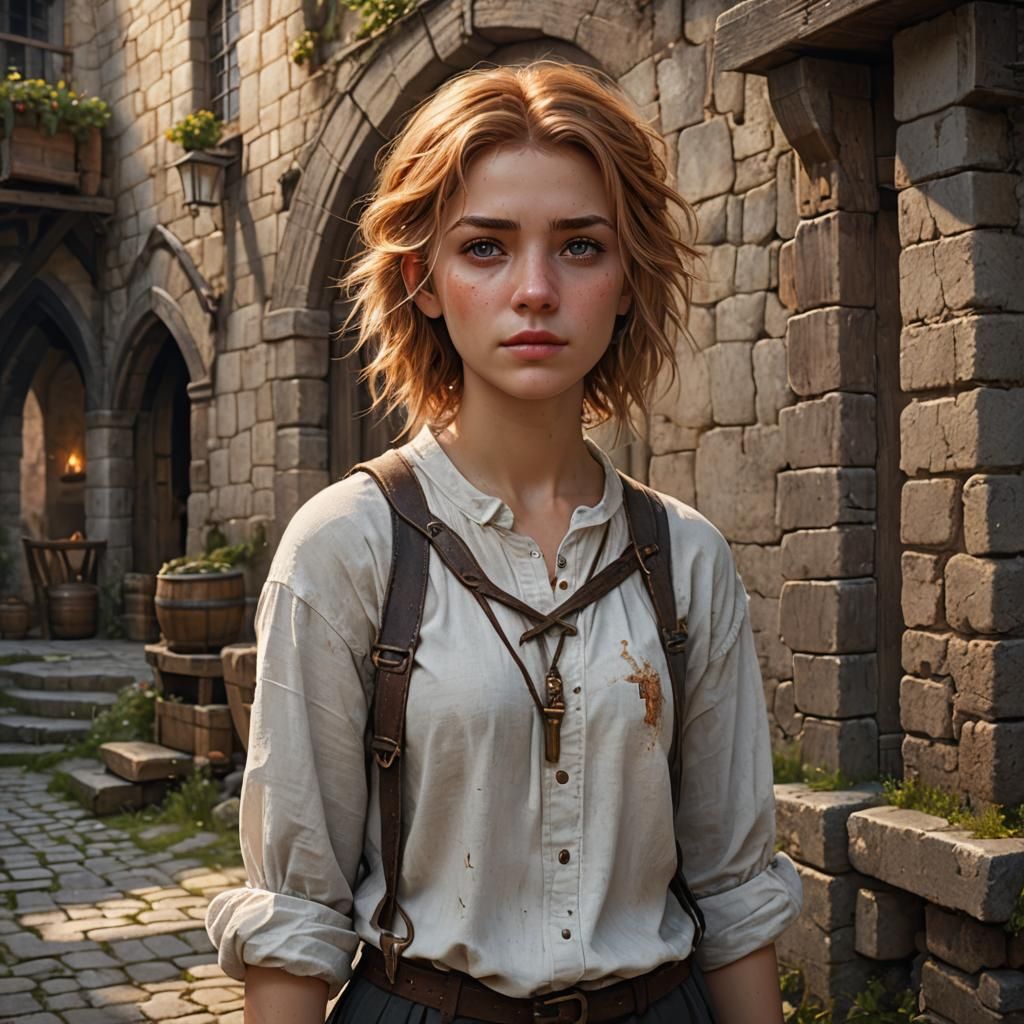 Medieval Girl in Boy's Clothing: Fantasy Concept Art