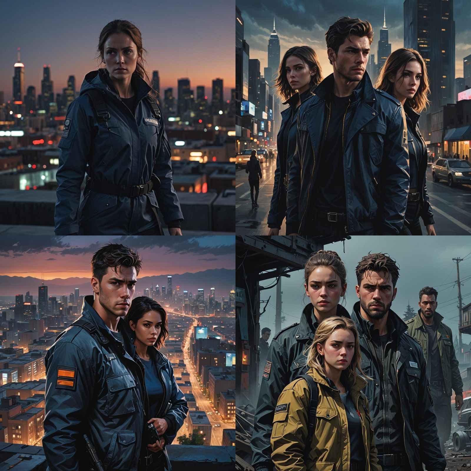 Suspenseful Book Cover with Guarded Figures