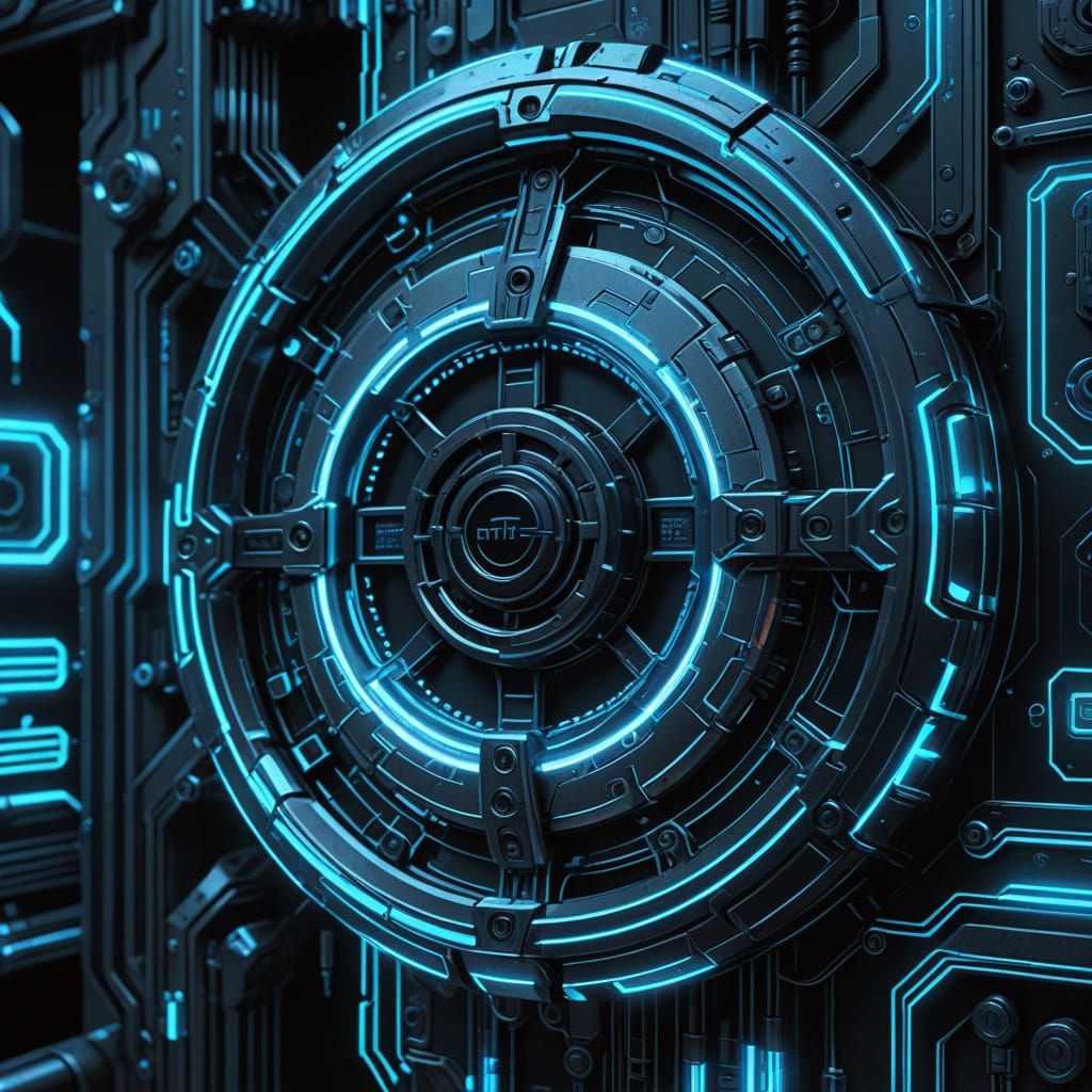 Futuristic Neon Gear Concept Art in 8K