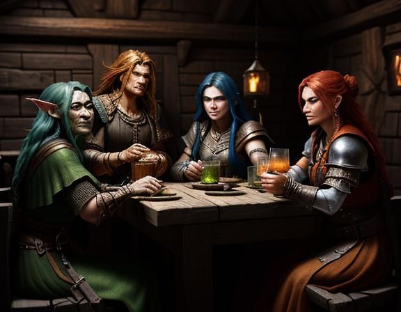 Goblins in Tavern: High-Fantasy 3D Cinematic Scene