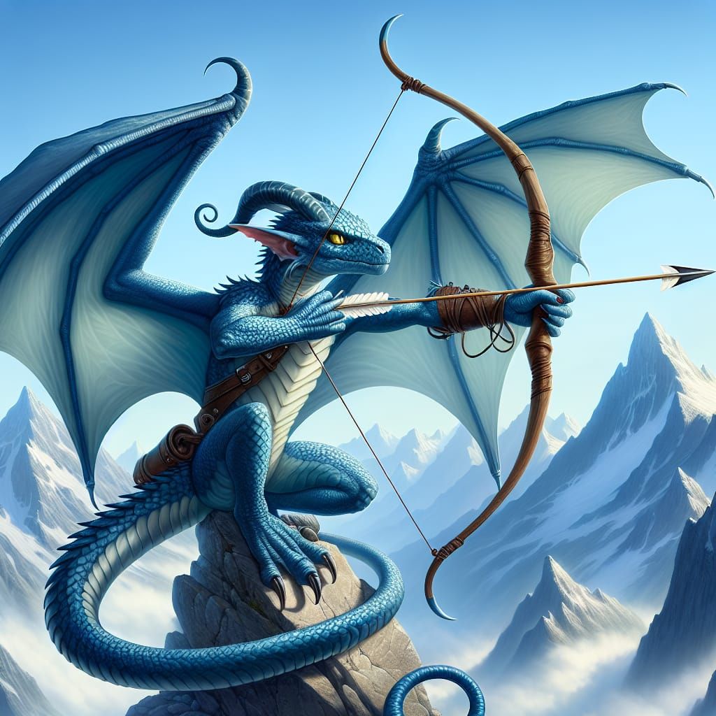 Winged Kobold Archer Readying His Bow