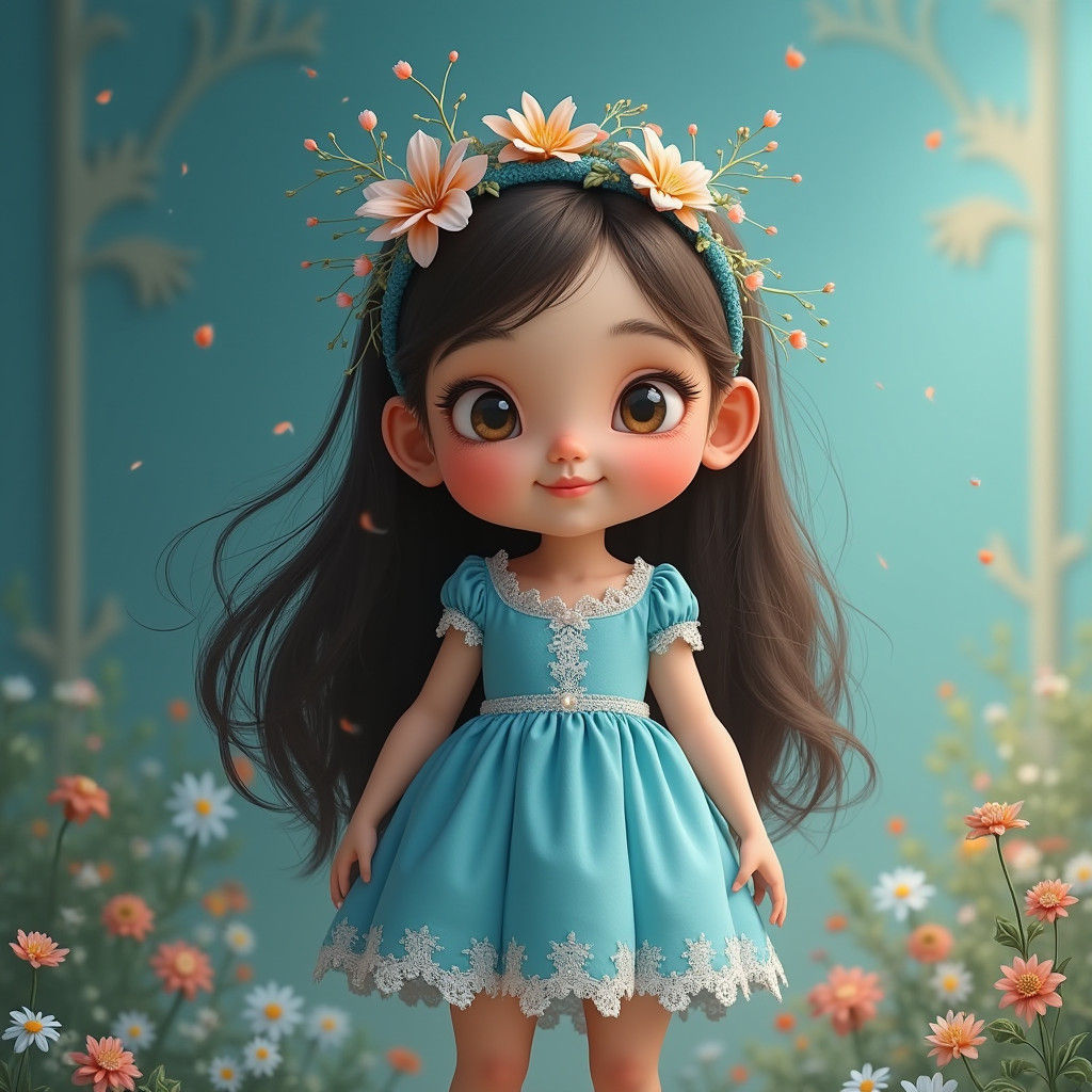 Enchanting Little Girl in Dreamlike Fantasy Art