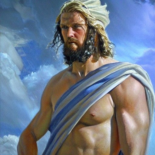 Zeus in Oil Painting Style by James Gurney