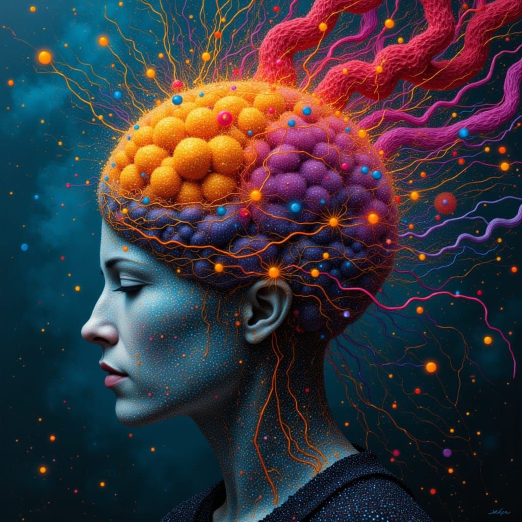 Conceptual Brain Traffic Jam Illustration