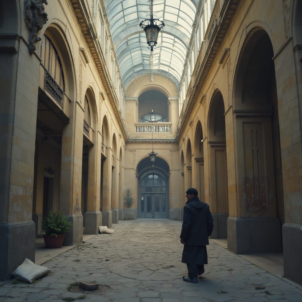 Man Asleep in Cozy Bed: Serene Digital Art