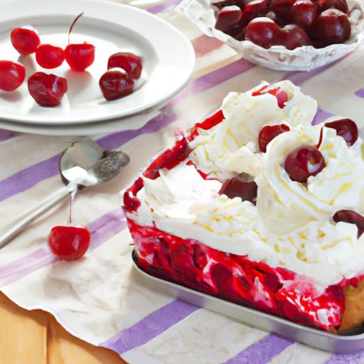 Cherry Cheesecake Still Life with Whipped Cream