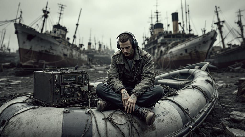 Post-Apocalyptic Broadcast Station in Ship Graveyard