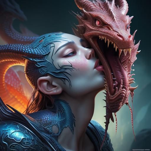 Hyperrealistic Dragon in Splash Art Style