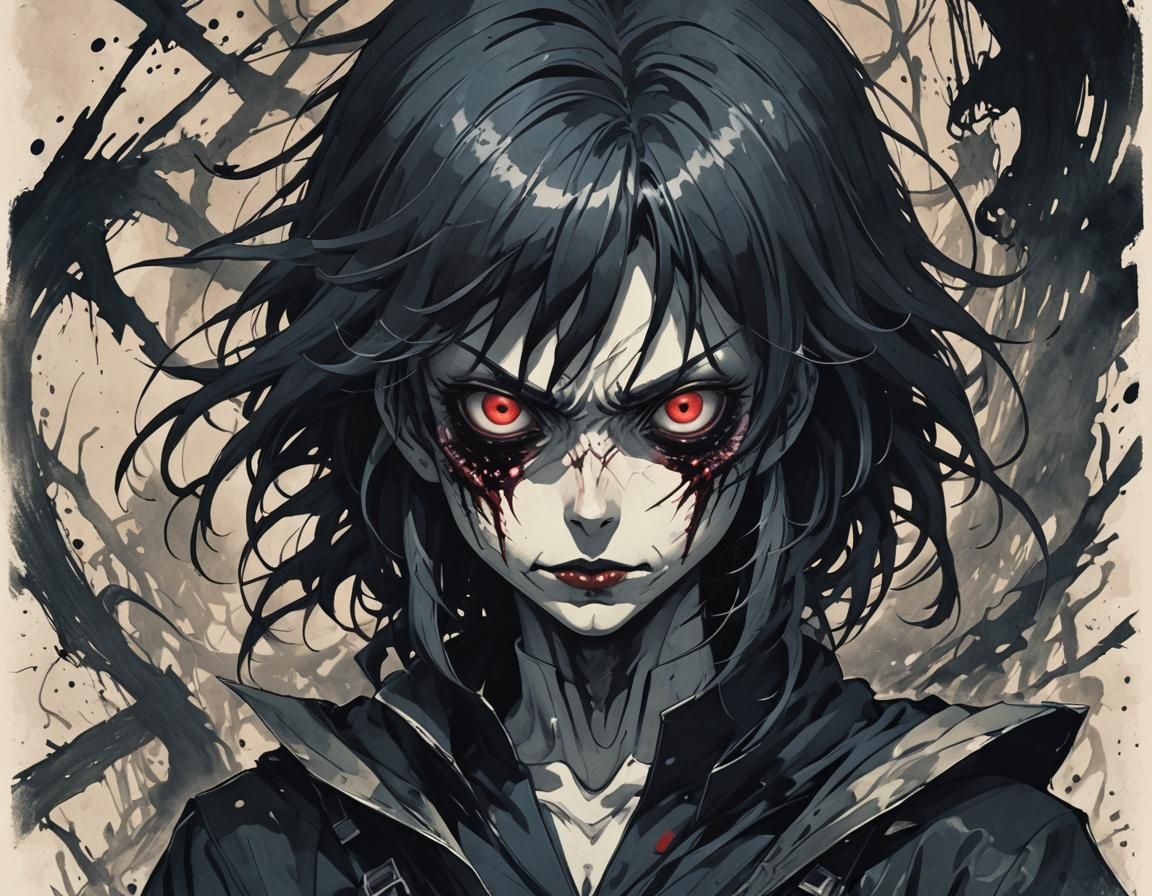 Sinister Anime Character in Greg Rutkowski Style