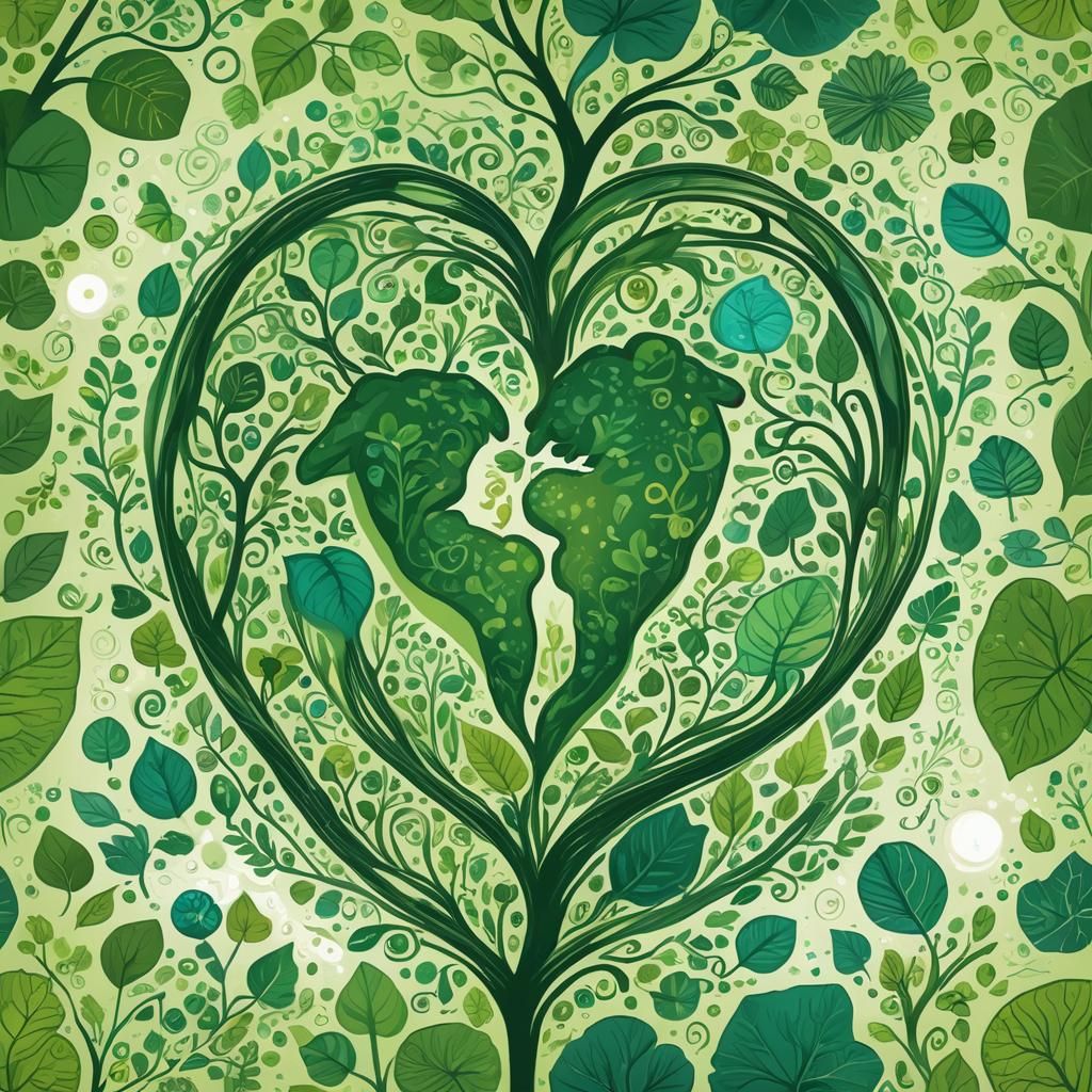 Inspiring Earth Day Illustration of Interconnected Life