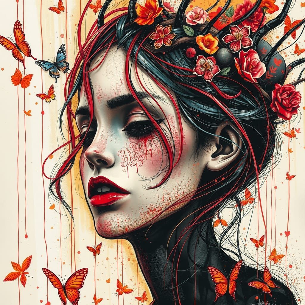 Ethereal Figure Beckons, Carne Griffiths Style