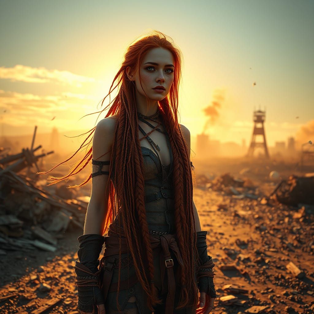 Ethereal Beauty in Post-Apocalyptic Wasteland