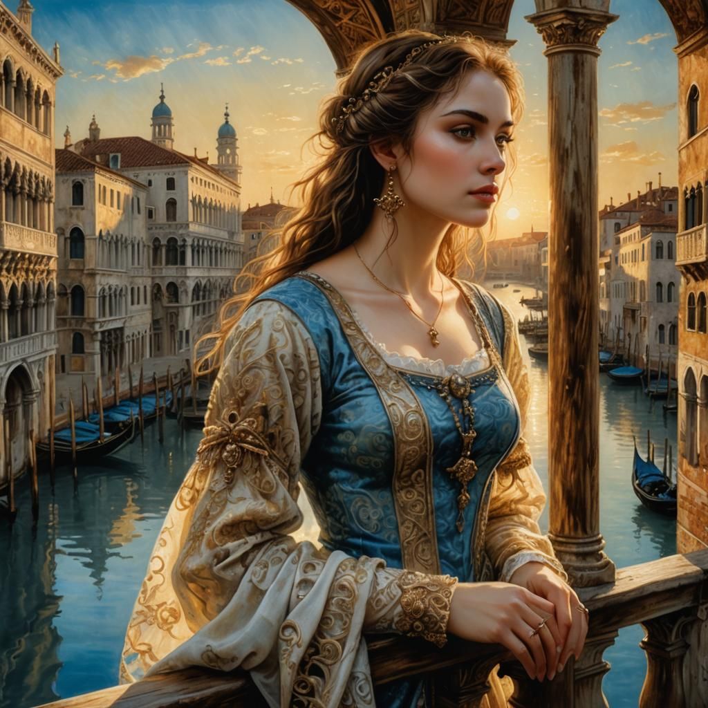 Venetian Reverie in Atmospheric Realism Style