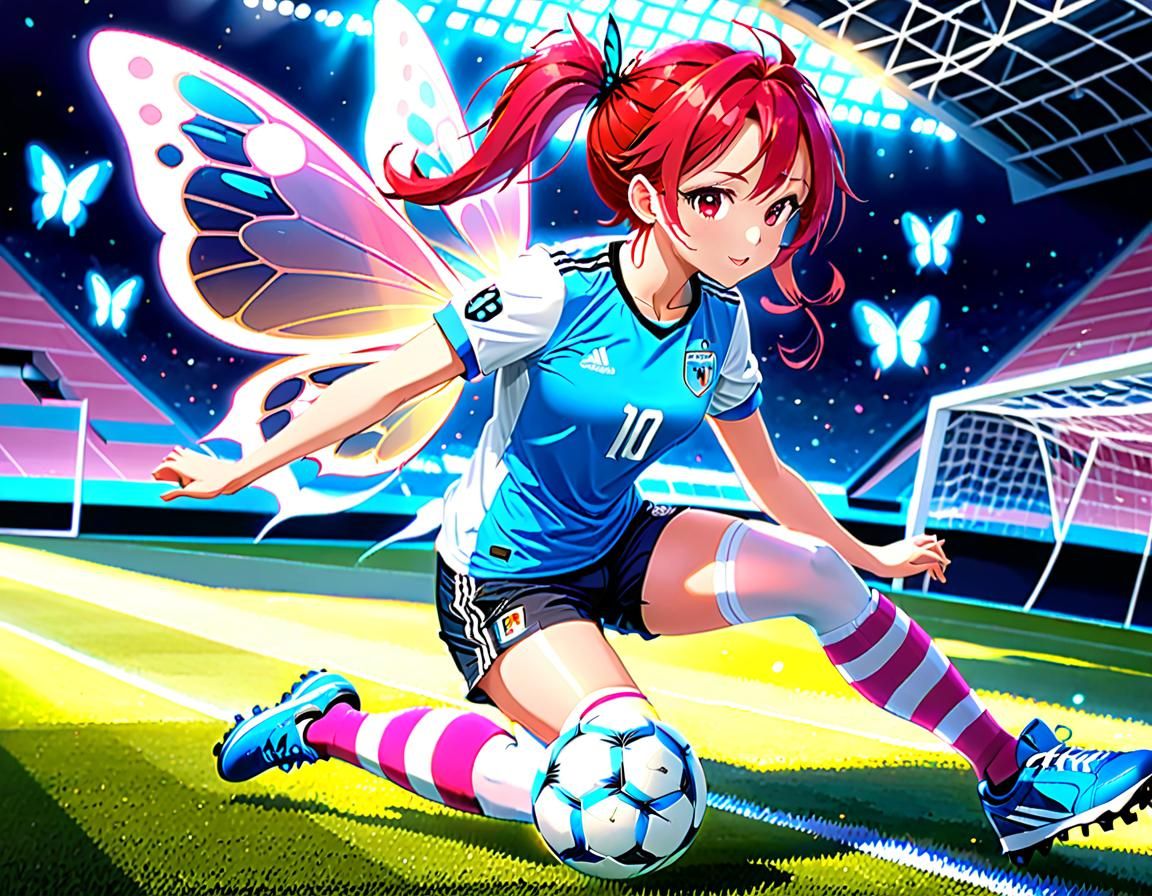 Magical Fairy Soccer Team in Anime Style