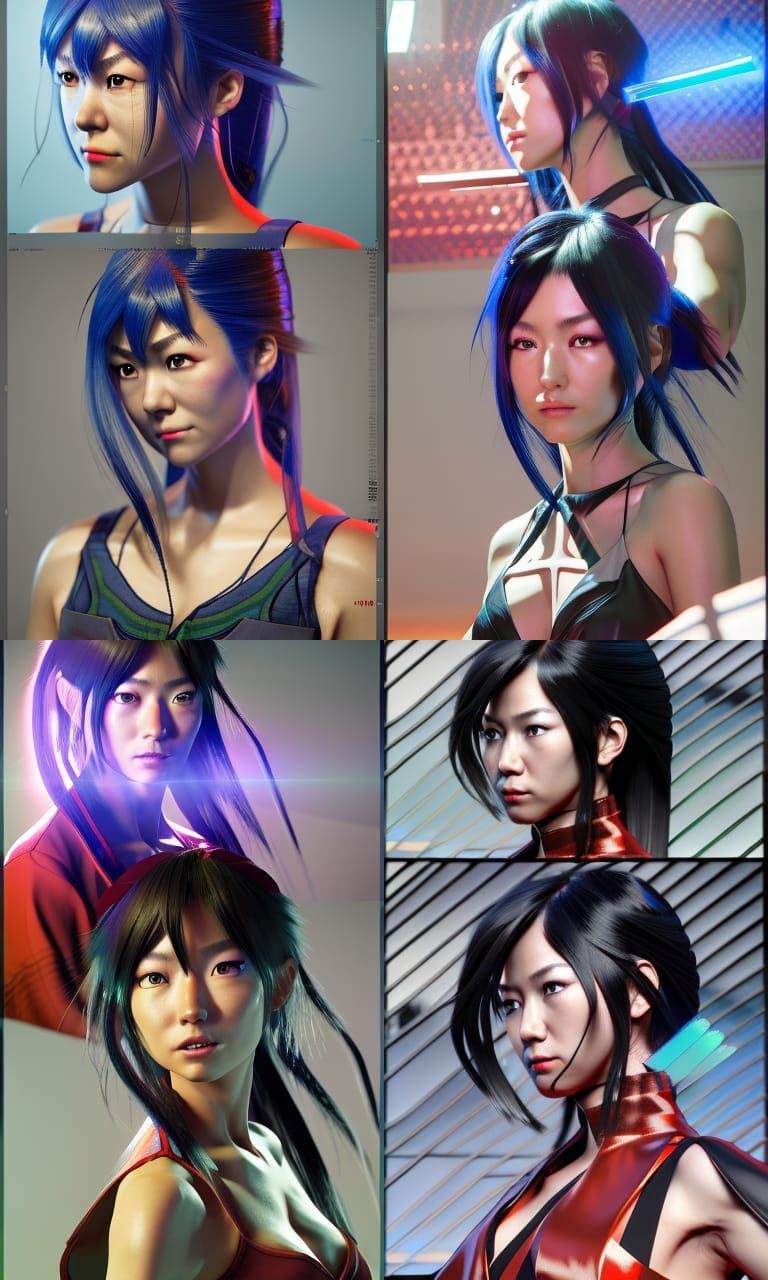 Anime Portrait in Video Game Style