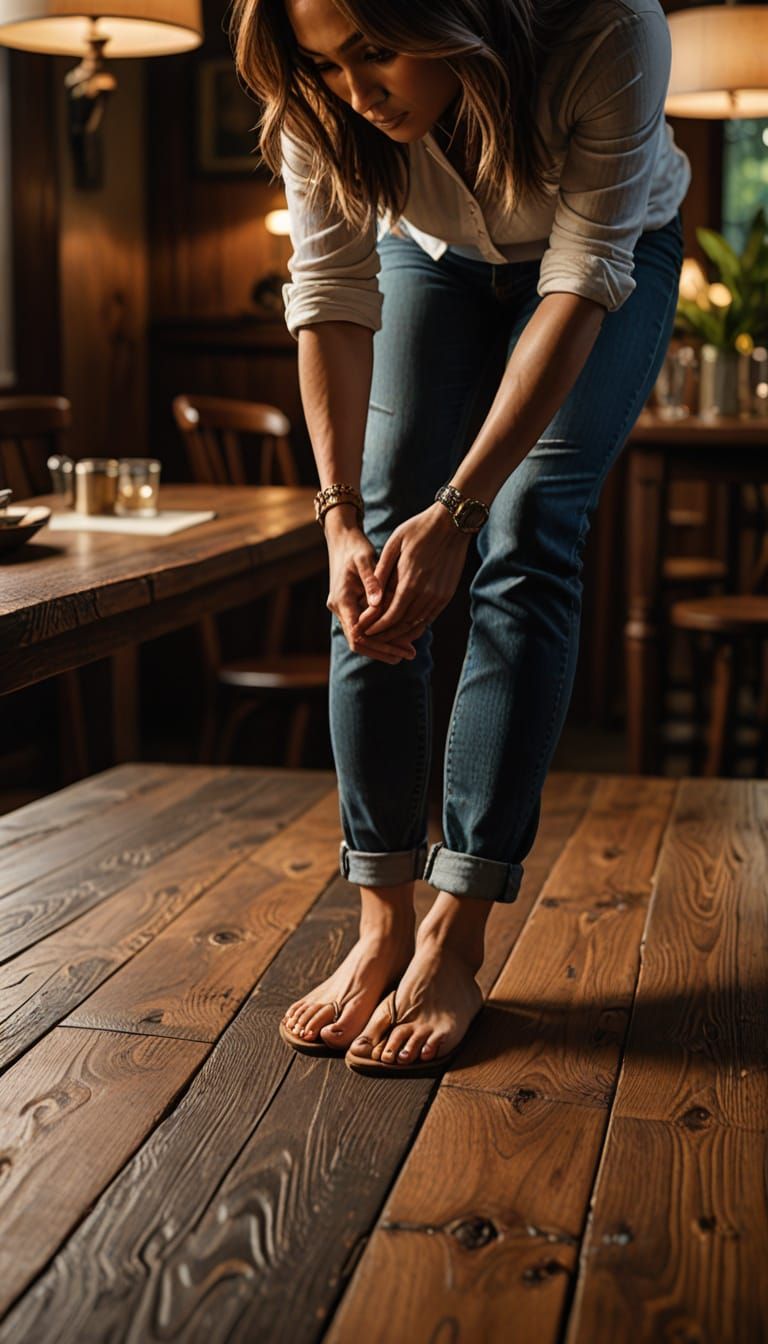 Hyperrealistic Portrait of Jennifer Lopez in Warm, Cinematic...