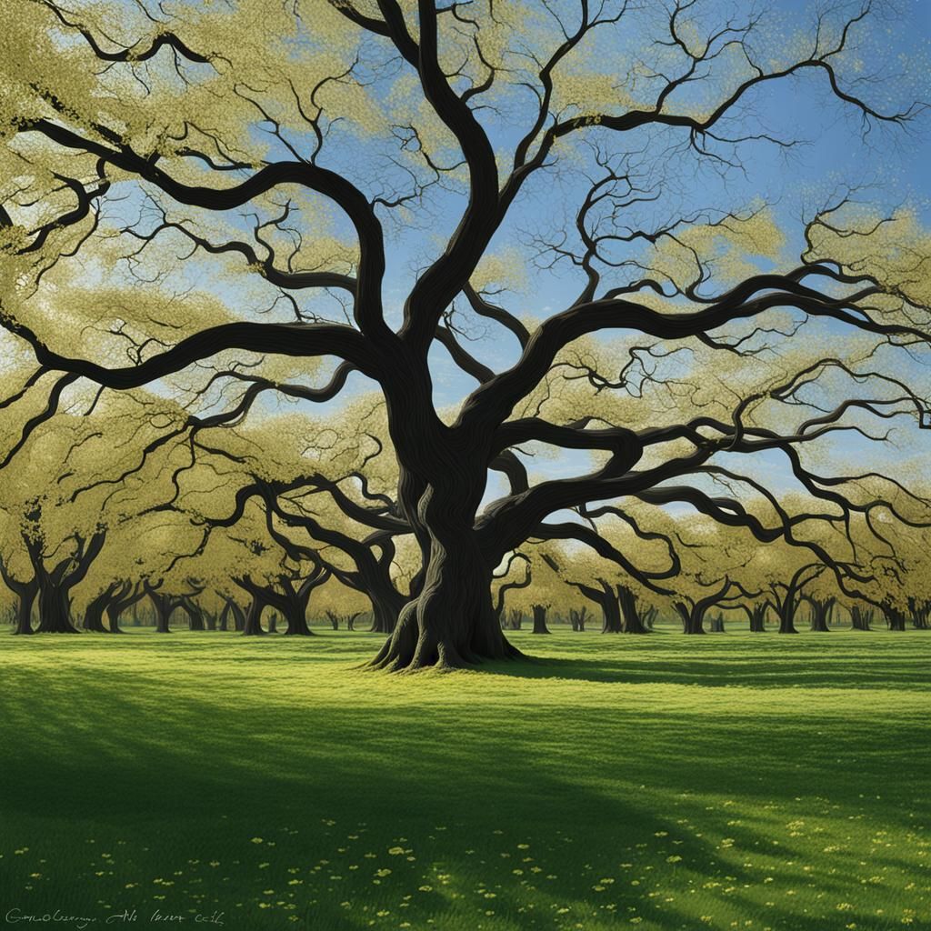 Trees Bending Gracefully in the Wind