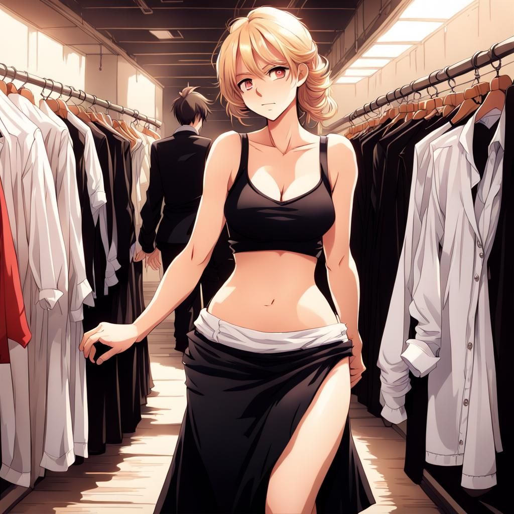 Four-Armed Woman in Anime Key Visual Style