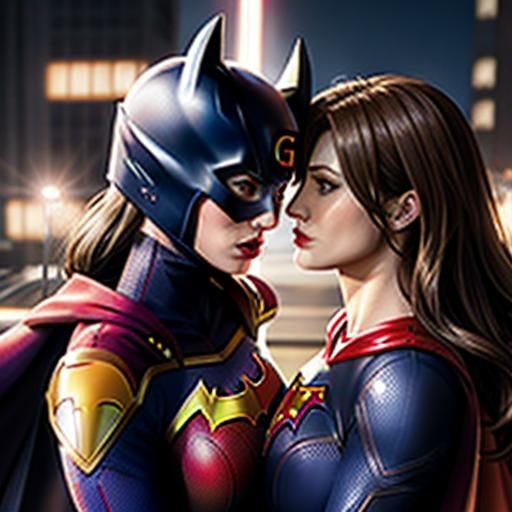 Supergirl and Batgirl Share a Kiss