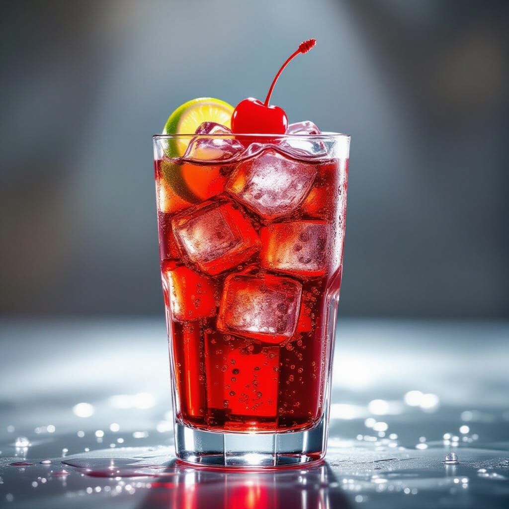 Refreshing Shirley Temple Drink with Cherry