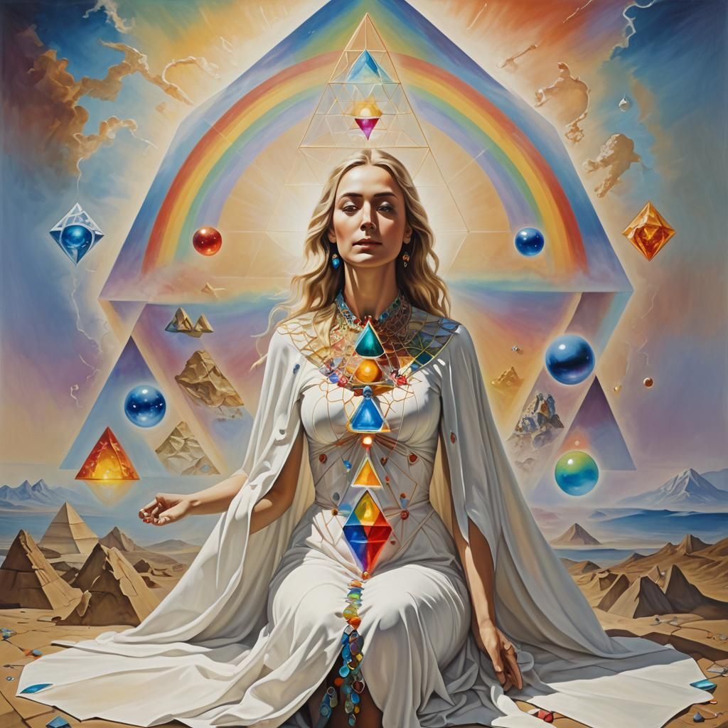 Kundalini Rising: Light Body Activation in Surreal Style