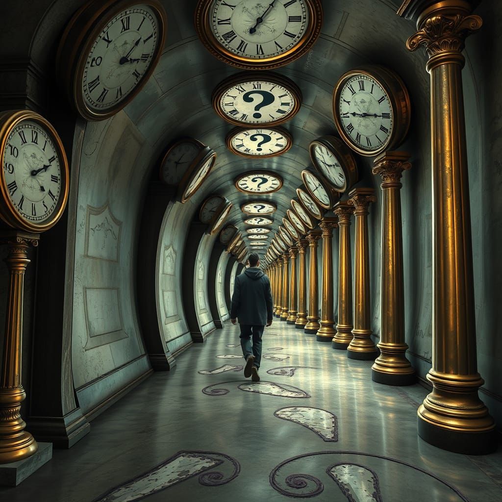 Surreal Hallway in Style of Salvador Dali