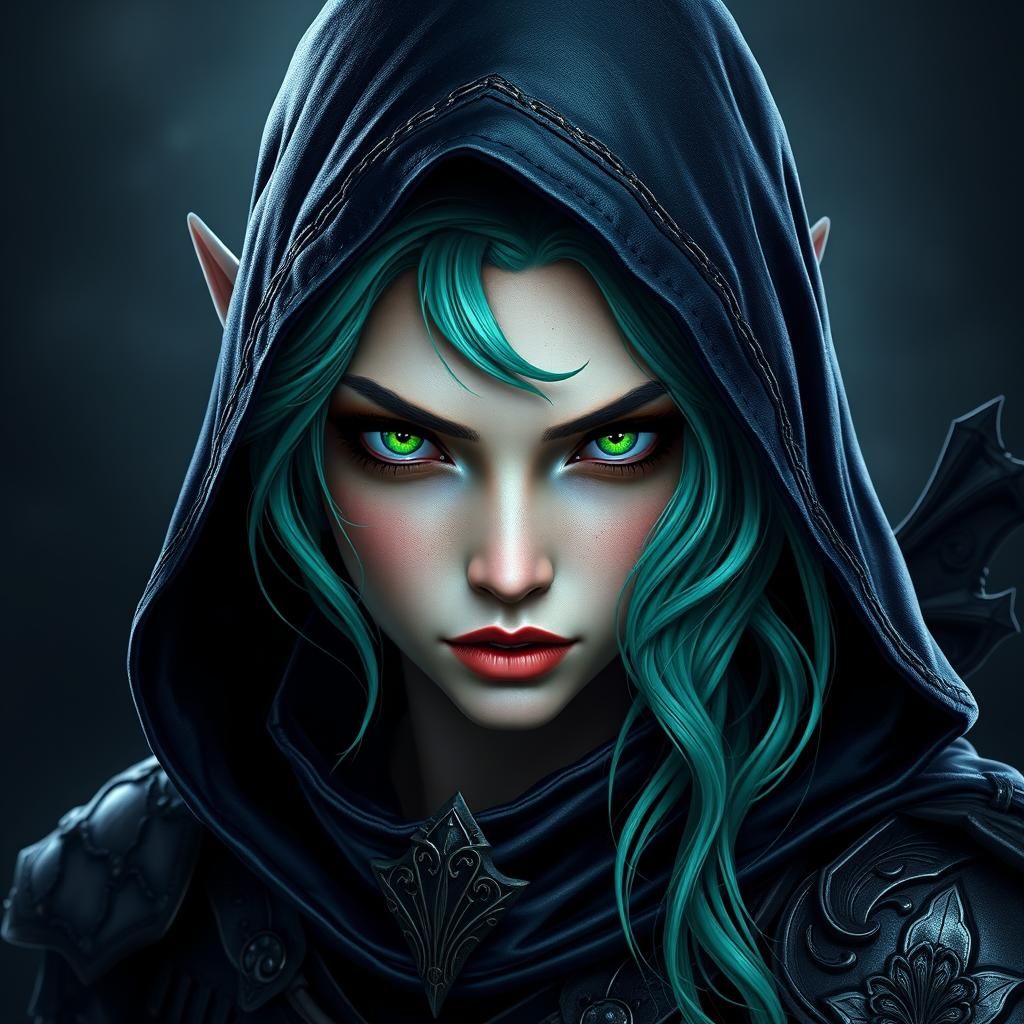 Hyperrealistic Elf Assassin in Fantasy Realism Style