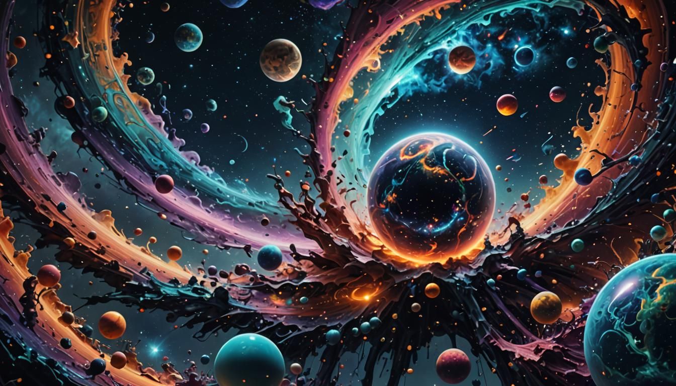 Galactic Synesthesia: Ethereal Abstract Octane Render
