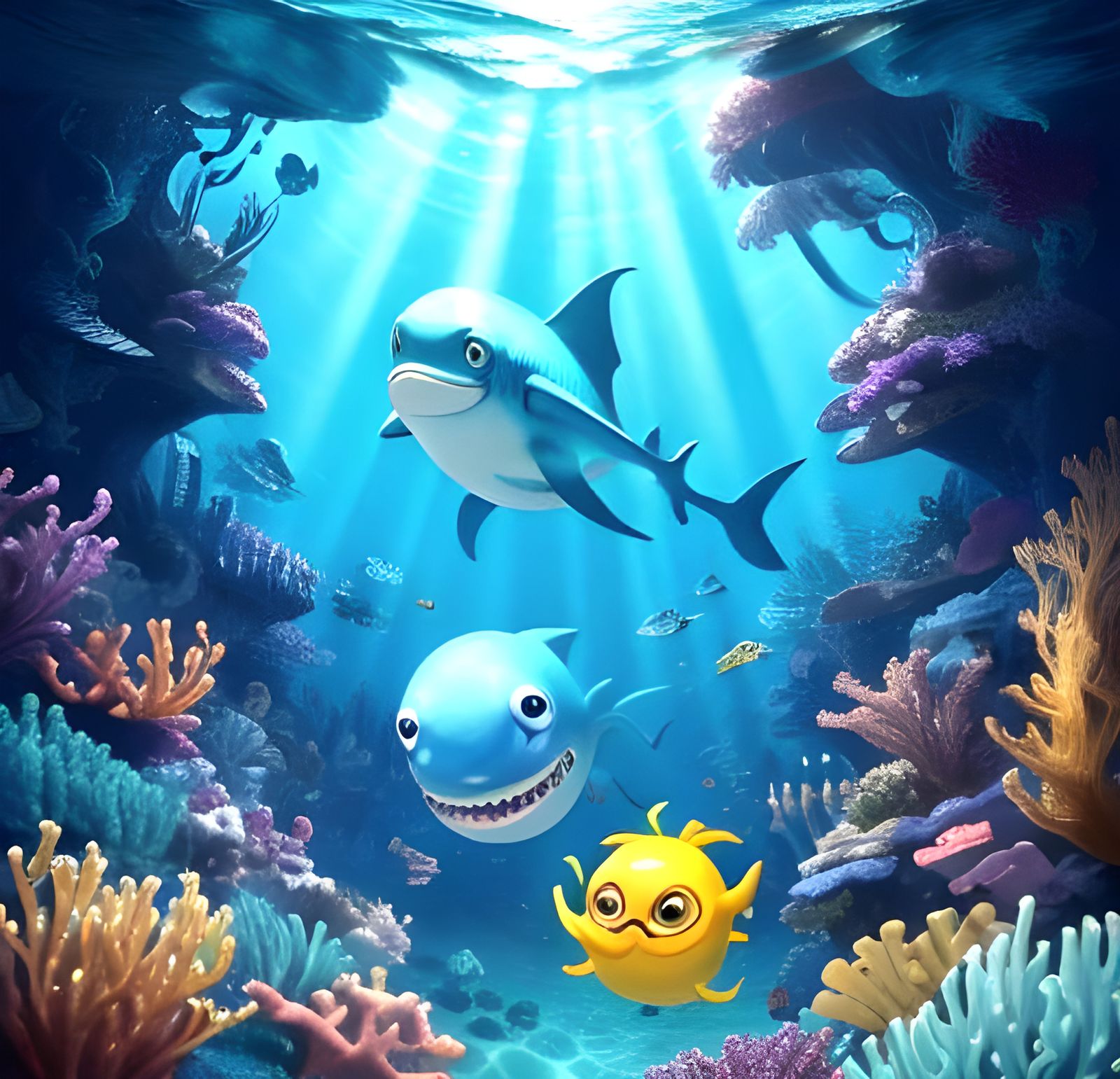 Ozzy Octopus and Sally Shark: 3D Cartoon Police