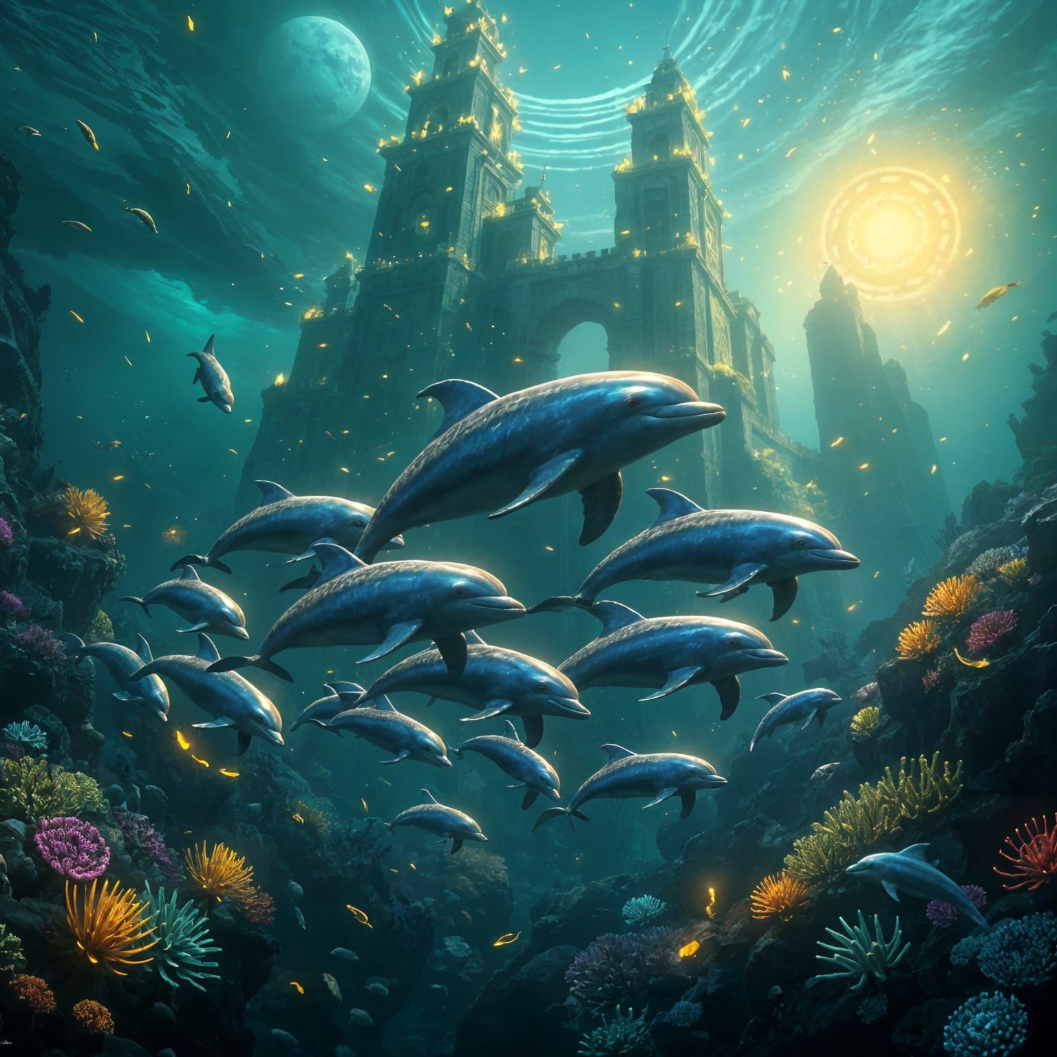 Ethereal Underwater Ballet in a Lost Oceanic Realm