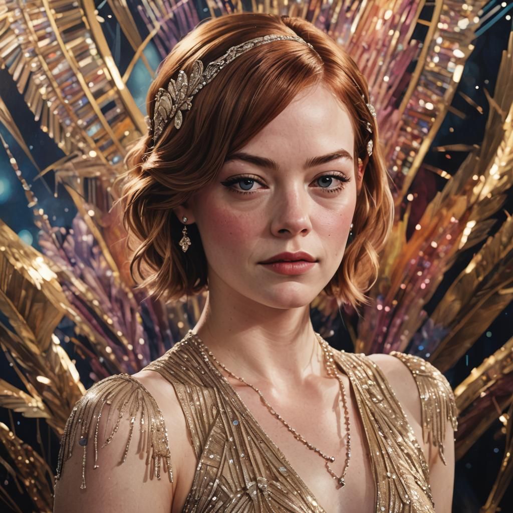 Hyperrealistic Portrait Inspired by The Great Gatsby