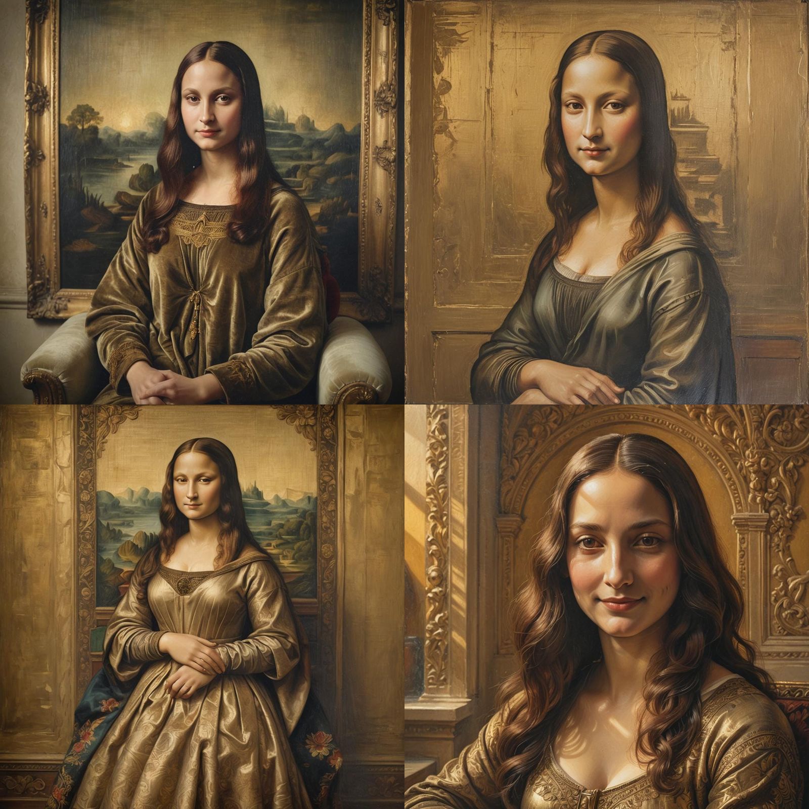 Mona Lisa Reimagined in Raphael Style