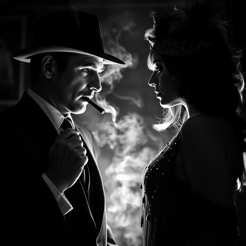 Gritty 1920s Private Investigator in Intense Conversation wi...